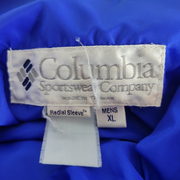 Vntg Mens Columbia Radial Sleeve Color Block Nylon jacket Size XL - Picture 12 of 12